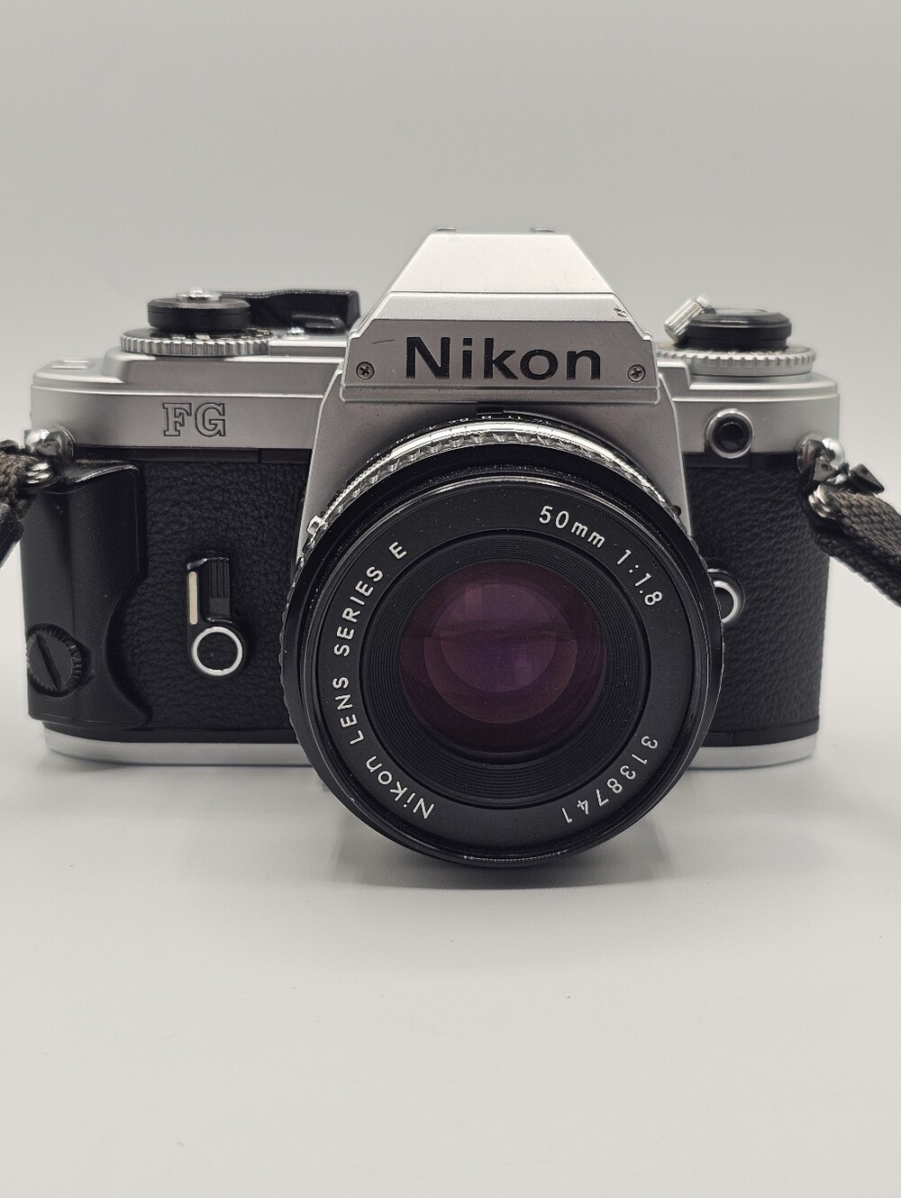 Vintage Nikon FG Film Camera Original Lens, Long Manual Zoom Lens, Flash Works